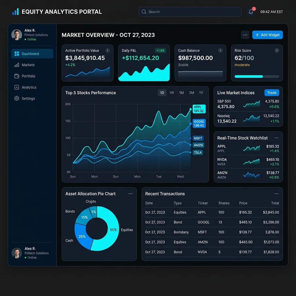 FinTech Dashboard Pro